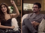 Aamir Khan was the second guest on Rhea Chakraborty's show. Aamir Khan was the second guest on Rhea Chakraborty's show.