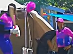 Carlos Brathwaite smashes his helmet Carlos Brathwaite smashes his helmet