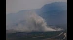 Smoke rises from an Israeli airstrike on Kfar Kila, a Lebanese border village with Israel in south Lebanon, as it seen from Marjayoun town in south Lebanon, Monday, Aug. 26, 2024. AP/PTI (AP)