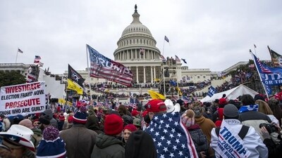 Insurrectionists loyal to President Donald Trump breach the US Capitol in Washington on January 6, 2021. (AP) Insurrectionists loyal to President Donald Trump breach the US Capitol in Washington on January 6, 2021. (AP)
