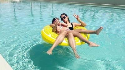 Misha clearly has a ball with her parents, like this pool day out with her mom recently. Mira also celebrated how they were just being two Virgos together. Misha clearly has a ball with her parents, like this pool day out with her mom recently. Mira also celebrated how they were just being two Virgos together.