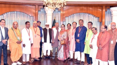 Muhammad Yunus said he wants to build a Bangladesh where everyone can practice their faith without fear. (X) Muhammad Yunus said he wants to build a Bangladesh where everyone can practice their faith without fear. (X)