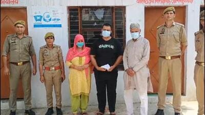 On Sunday evening, the deceased’s brother-in-law Tarun Bhadana, mother-in-law Mundresh Bhadana and father-in-law Ramesh Bhadana were arrested from near Jaganpur road. (HT Photo) On Sunday evening, the deceased’s brother-in-law Tarun Bhadana, mother-in-law Mundresh Bhadana and father-in-law Ramesh Bhadana were arrested from near Jaganpur road. (HT Photo)