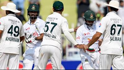 Pakistan suffered their first defeat to Bangladesh in Test cricket. (AFP) Pakistan suffered their first defeat to Bangladesh in Test cricket. (AFP)
