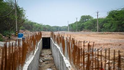 The under-construction road, as clicked by HT on July 2. (Sanchit Khanna/HT)