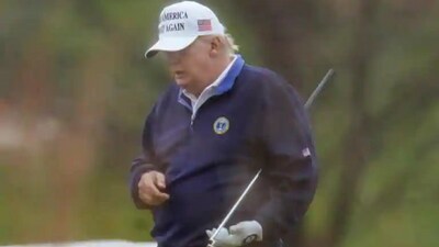 US President Donald Trump skipped a special side-conference focused on coronavirus pandemic and was later spotted at his golf course (Reuters) US President Donald Trump skipped a special side-conference focused on coronavirus pandemic and was later spotted at his golf course (Reuters)