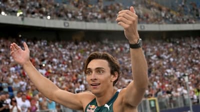Armand Duplantis broke the world record once again. Armand Duplantis broke the world record once again.