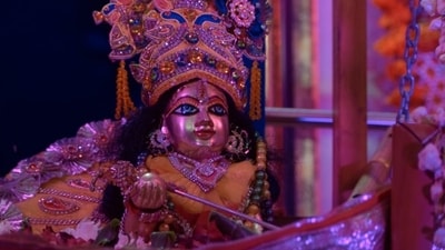 The Janmashtami puja in Mathura’s ISKCON temple will start between 12:01 AM to 12:45 AM at midnight of August 26. The Janmashtami puja in Mathura’s ISKCON temple will start between 12:01 AM to 12:45 AM at midnight of August 26.