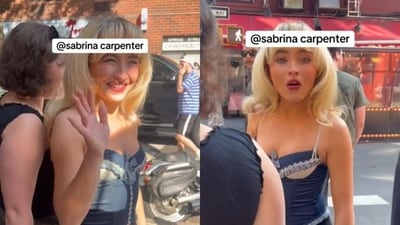 Sabrina Carpenter stopped for an impromptu Q&A on a Soho street in NYC with TikToker Judi Jupiter on August 23, the day of her new album Short n Sweet's release. Sabrina Carpenter stopped for an impromptu Q&A on a Soho street in NYC with TikToker Judi Jupiter on August 23, the day of her new album Short n Sweet's release.