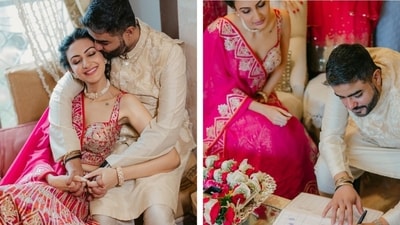 Priyanka Chopra's brother Siddharth Chopra shared hastakashar ceremony pics with Neelam Upadhaya. Priyanka Chopra's brother Siddharth Chopra shared hastakashar ceremony pics with Neelam Upadhaya.