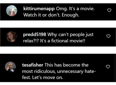 The first group wanted audiences to focus on the movie The first group wanted audiences to focus on the movie