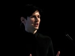 Founder and CEO of Telegram Pavel Durov delivers a keynote speech during the Mobile World Congress in Barcelona, Spain February 23, 2016. 