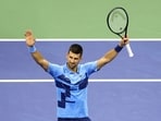 Novak Djokovic of Serbia celebrates after defeating Radu Albot of Moldova during their Men's Singles First Round match of the 2024 US Open Novak Djokovic of Serbia celebrates after defeating Radu Albot of Moldova during their Men's Singles First Round match of the 2024 US Open
