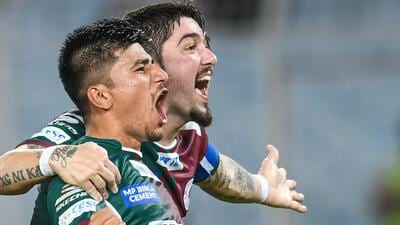 Anirudh Thapa of Mohun Bagan Super Giants celebrates after scoring against Bengaluru FC in their Durand Cup semi-final. (Durand Cup)