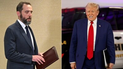On August 27, prosecutors filed a revised indictment of Donald Trump on charges that he tried to overturn the 2020 US election after losing to Joe Biden.
The superseding indictment retains the same four charges against Trump but takes into account the recent Supreme Court ruling that a former president has broad immunity from criminal prosecution. (Photo by Mandel NGAN and JEFF KOWALSKY / AFP) (AFP)