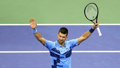 Novak Djokovic of Serbia celebrates after defeating Radu Albot of Moldova during their Men's Singles First Round match of the 2024 US Open (Getty Images via AFP) Novak Djokovic of Serbia celebrates after defeating Radu Albot of Moldova during their Men's Singles First Round match of the 2024 US Open (Getty Images via AFP)