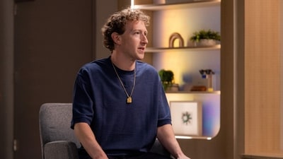 Mark Zuckerberg, chief executive officer of Meta Platforms Inc., during an interview on "The Circuit with Emily Chang" at Meta headquarters in Menlo Park, California, US, on Thursday, July 18, 2024 Photographer: Jason Henry/Bloomberg (Bloomberg) Mark Zuckerberg, chief executive officer of Meta Platforms Inc., during an interview on "The Circuit with Emily Chang" at Meta headquarters in Menlo Park, California, US, on Thursday, July 18, 2024 Photographer: Jason Henry/Bloomberg (Bloomberg)