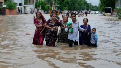 On Monday, 17,827 people were evacuated and 1,653 rescued from flood-hit areas. (AP) On Monday, 17,827 people were evacuated and 1,653 rescued from flood-hit areas. (AP)