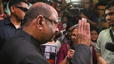 Kolkata: West Bengal Governor C. V. Ananda Bose speaks to the media during his visit at the emergency department of RG Kar Medical College and Hospital. (PTI) Kolkata: West Bengal Governor C. V. Ananda Bose speaks to the media during his visit at the emergency department of RG Kar Medical College and Hospital. (PTI)