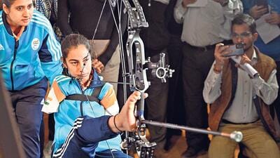 Para Asian gold medallist archer Sheetal Devi will aim to win a medal at the Paris Paralympics. (Sanjeev Verma/HT) Para Asian gold medallist archer Sheetal Devi will aim to win a medal at the Paris Paralympics. (Sanjeev Verma/HT)