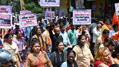 The statement of the second victim was not recorded in the case of sexual abuse in Badlapur (Photo by Raju Shinde/HT Photo) The statement of the second victim was not recorded in the case of sexual abuse in Badlapur (Photo by Raju Shinde/HT Photo)