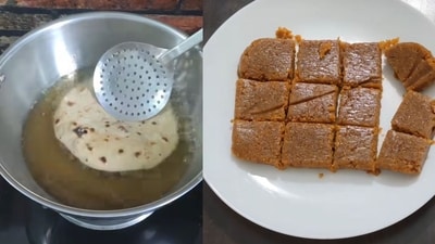 Hack to transform leftover rotis into milk cake goes viral. (Screengrab Instagram/@taste.thee.best) Hack to transform leftover rotis into milk cake goes viral. (Screengrab Instagram/@taste.thee.best)