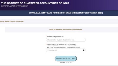 ICAI CA Foundation September admit card released