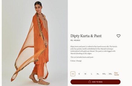 Priyanka's stunning ethnic look is from the brand Lajjoo and costs ₹49,900. (lajjooc.com) Priyanka's stunning ethnic look is from the brand Lajjoo and costs ₹49,900. (lajjooc.com)