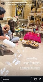 Ram Charan was seen in one of the pictures shared by Upasana. Ram Charan was seen in one of the pictures shared by Upasana.