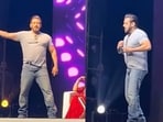 Salman Khan dancing to Jalwa at an event Salman Khan dancing to Jalwa at an event