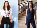 Kareena Kapoor and Ananya Panday wear stylish pinstriped outfits. Kareena Kapoor and Ananya Panday wear stylish pinstriped outfits.