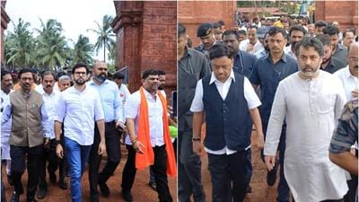 Clash between Thackeray and Rane supporters at Malvan Clash between Thackeray and Rane supporters at Malvan