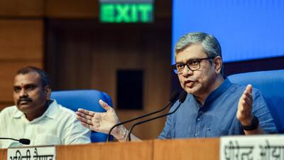 Ashwini Vaishnaw during a cabinet briefing at the National Media Centre, in Delhi. (ANI) Ashwini Vaishnaw during a cabinet briefing at the National Media Centre, in Delhi. (ANI)