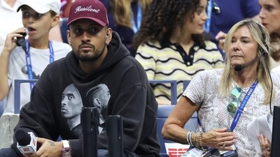 (L) Former tennis player and ESPN commentator Nick Kyrgios looks on during Day Two of the 2024 US Open at the USTA Billie Jean King National Tennis Center on August 27, 2024 in the Flushing neighborhood of the Queens borough of New York City (Getty Images via AFP) (L) Former tennis player and ESPN commentator Nick Kyrgios looks on during Day Two of the 2024 US Open at the USTA Billie Jean King National Tennis Center on August 27, 2024 in the Flushing neighborhood of the Queens borough of New York City (Getty Images via AFP)