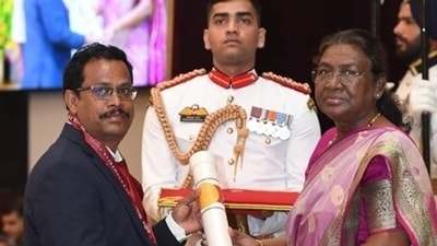 Vigyan Yuva awardee Krishna Murthy S L. Vigyan Yuva awardee Krishna Murthy S L.