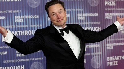 Elon Musk attends the Breakthrough Prize awards in Los Angeles, California, US. (Reuters)