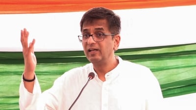 Chief Justice of India D Y Chandrachud speaks during 78th Independence Day celebration at Supreme Court of India premises, in New Delhi. (File) (PTI)