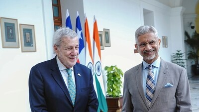 External Affairs Minister S Jaishankar meets Chile Foreign Minister Alberto Van Klaveren, in New Delhi. (PTI) External Affairs Minister S Jaishankar meets Chile Foreign Minister Alberto Van Klaveren, in New Delhi. (PTI)