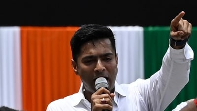 Trinamool Congress (TMC) national general secretary Abhishek Banerjee. (Samir Jana/ Hindustan Times) Trinamool Congress (TMC) national general secretary Abhishek Banerjee. (Samir Jana/ Hindustan Times)