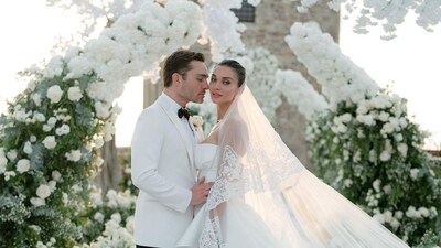 Amy Jackson and Ed Westwick's wedding at Castello di Rocca Cilento, Italy. Amy Jackson and Ed Westwick's wedding at Castello di Rocca Cilento, Italy.