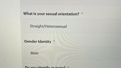 An application form asks candidates about their sexual orientation (X/@BurgerBarBurner) An application form asks candidates about their sexual orientation (X/@BurgerBarBurner)