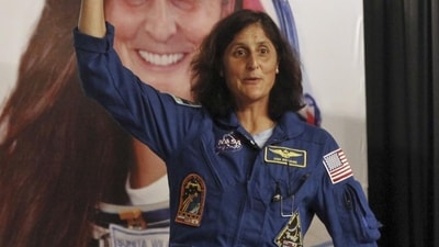 Sunita Williams and Barry Wilmore, two NASA astronauts, arrived at the International Space Station on 5 June on Boeing's Starliner spaceship. They are expected to stay there until February 2025, when SpaceX is scheduled to bring them back to Earth. (HT/File Photo) Sunita Williams and Barry Wilmore, two NASA astronauts, arrived at the International Space Station on 5 June on Boeing's Starliner spaceship. They are expected to stay there until February 2025, when SpaceX is scheduled to bring them back to Earth. (HT/File Photo)