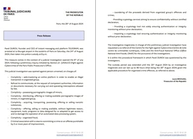Pavel Durov statement Pavel Durov statement