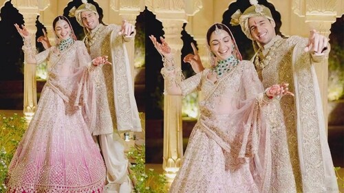 Kiara Advani and Sidharth Malhotra's wedding at Suryagarh Palace, Jaisalmer. Kiara Advani and Sidharth Malhotra's wedding at Suryagarh Palace, Jaisalmer.