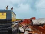 A statue of Chhatrapati Shivaji Maharaj collapsed on Monday. (PTI Photo) A statue of Chhatrapati Shivaji Maharaj collapsed on Monday. (PTI Photo)