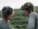Markella Kavenagh and Megan Richards as Nori in Poppy in Rings of Power; and Sean Astin with Elijah Wood as Sam and Frodo in Lord of the Rings. Markella Kavenagh and Megan Richards as Nori in Poppy in Rings of Power; and Sean Astin with Elijah Wood as Sam and Frodo in Lord of the Rings.