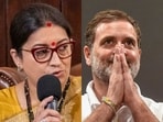 Former Union minister Smriti Irani and Congress MP Rahul Gandhi. Former Union minister Smriti Irani and Congress MP Rahul Gandhi.