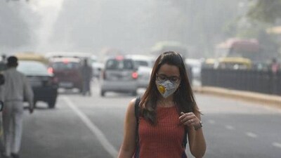 A woman wears a mask to shield herself from rising pollutants during winter, when pollution peaks in Delhi. (HT Archive) A woman wears a mask to shield herself from rising pollutants during winter, when pollution peaks in Delhi. (HT Archive)