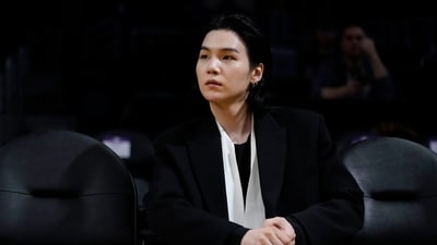 Suga has been doing his mandatory military service since September 2023. (AP) Suga has been doing his mandatory military service since September 2023. (AP)