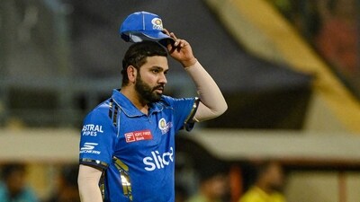 Mumbai Indians' Rohit Sharma during the Indian Premier League (IPL) Twenty20 cricket match between Mumbai Indians and Lucknow Super Giants at the Wankhede Stadium in Mumbai (AFP) Mumbai Indians' Rohit Sharma during the Indian Premier League (IPL) Twenty20 cricket match between Mumbai Indians and Lucknow Super Giants at the Wankhede Stadium in Mumbai (AFP)